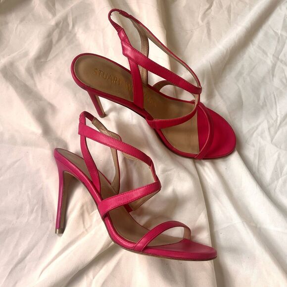 Stuart Weitzman Soiree 100 Sandal - Hot Pink 6.5 - Picture 1 of 8
